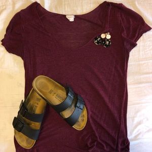 Tilly’s burgundy V-neck
